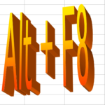 Alt+F8 のショートカットキーから Excel マクロを実行する。 Excel 2003 の場合。