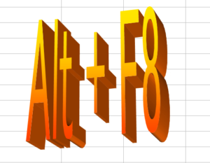 「Alt + F8」のショートカットキーからマクロの実行が可能です。