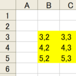 Excel VBA の Row , Column プロパティで行番号、列番号を取得する。