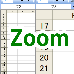 ワークシートの表示倍率を変更する Excel マクロを作成してみました。