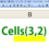 Cells プロパティでセル範囲を指定する方法。