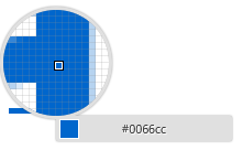 訪問した事のないリンクの色は「#0066cc」でした。この状態でマウスを左クリックすると、色をコピー出来ました。