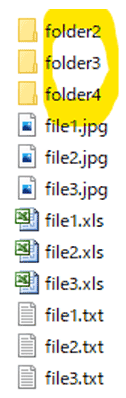 「folder2」「folder3」「folder4」を追加しました。